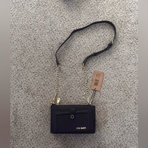 Steve Madden Black Crossbody Bag Sleek Design Chain Strap